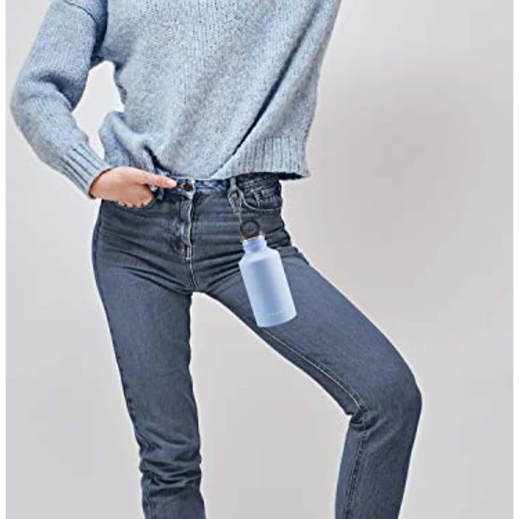 Beper Isolierflasche mit Karabiner hellblau – Bild 6