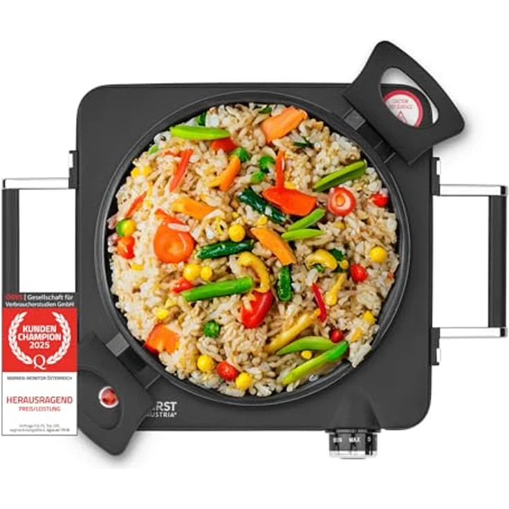 First Austria Hob infrared FIRST 5096-5, Kochplatte, Schwarz – Bild 2