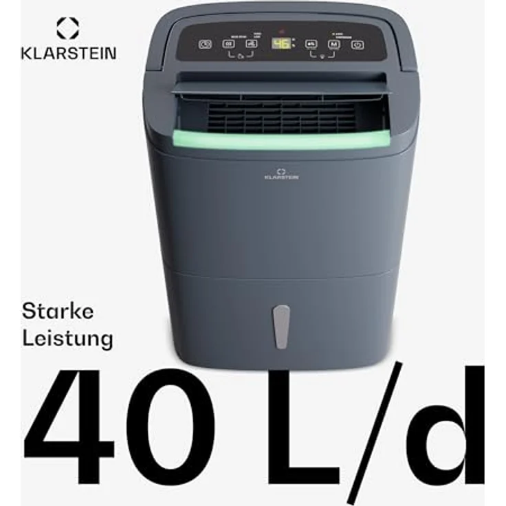 Klarstein Luftentfeuchter Elektrisch bis 45m2, Smart Luftentfeuchter für Wohnung, Bad & Keller, Luft-Entfeuchter Leise, Elektrischer Dehumidifier mit WLAN IoT App, Bautrockner mit 40 L Kapazität – Bild 3