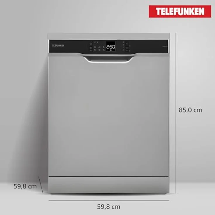 Telefunken GFS6012DI, freistehender Geschirrspüler 60 cm, 12 Maßgedecke, Silber, 6 Programme, AquaStop, Eco, 45 dB – Bild 6