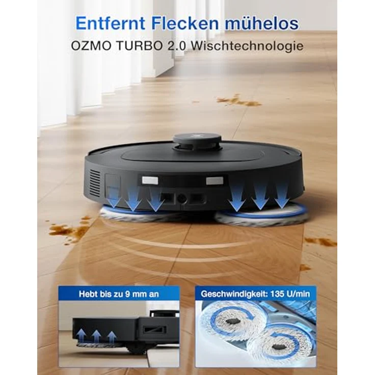 ECOVACS DEEBOT T30C Gen2, Nass-Trocken-Saugroboter mit Beutel, 25.000 Pa Saugleistung, ZeroTangle-Technologie, automatische Absaugung und Selbstreinigung – Bild 4