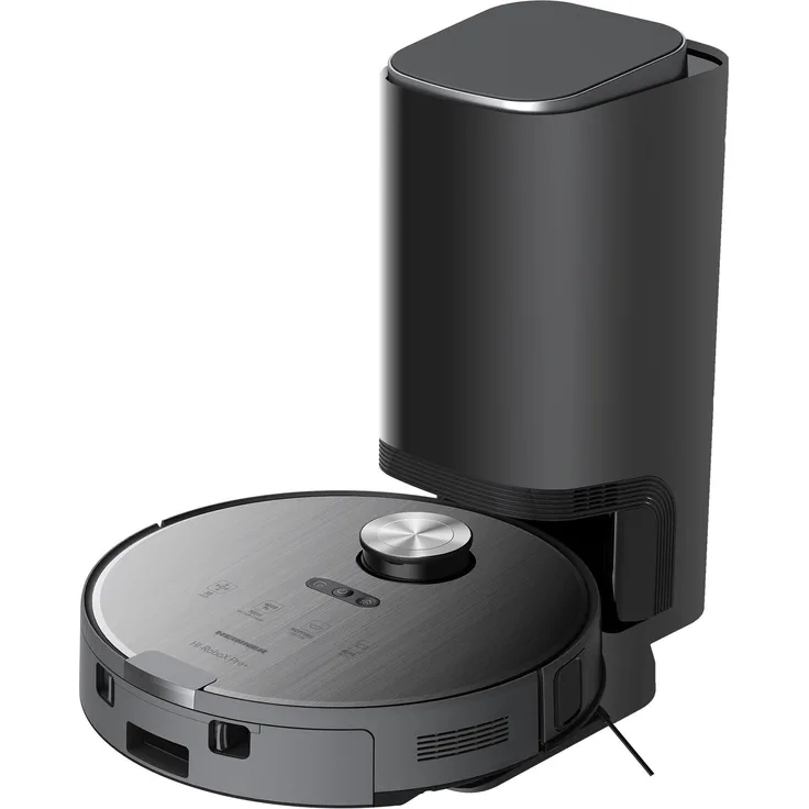 Heinner HRVC-MAI52DSBK, Beutelloser Saugroboter mit Nasswischfunktion, HEPA-Filter und 200 Minuten Akkulaufzeit, Schwarz