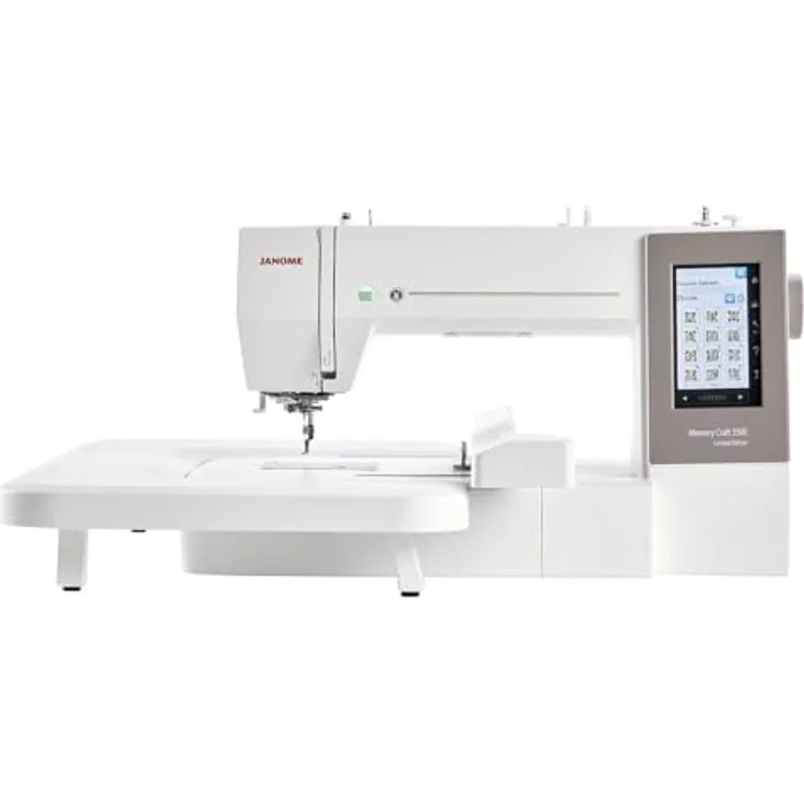 Janome MC 550e, Nähmaschine mit Grossdisplay, weiss