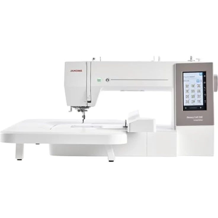 Janome MC 550e, Nähmaschine mit Grossdisplay, weiss – Bild 1