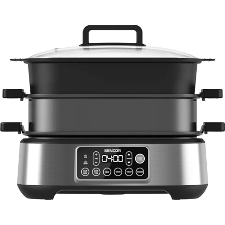 SENCOR Multifunktions-Slowcooker und Grill SPR 6300BK, Multikocher