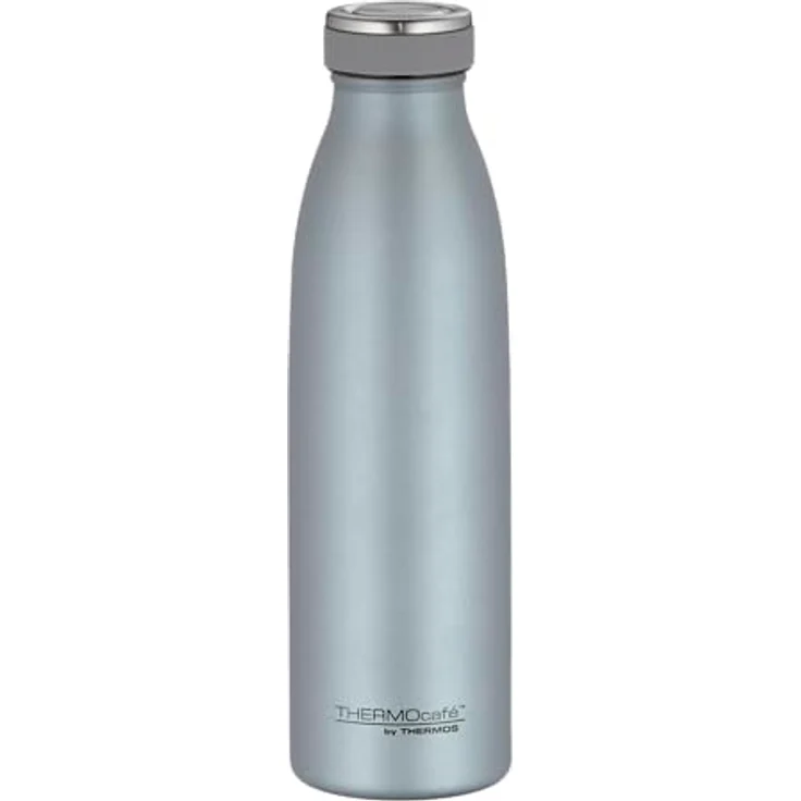 THERMOcafé by THERMOS TC Bottle, Edelstahl Isolierflasche 0,50l, kohlensäurefest, 12h heiß, 24h kalt, auslaufsicher, ice blue mat – Bild 1
