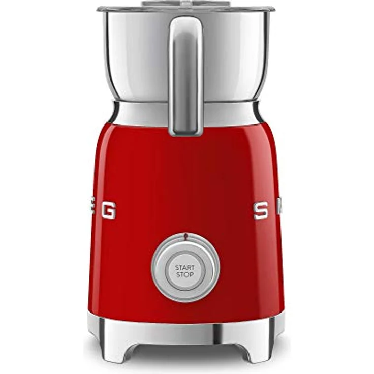 Smeg MFF01RDEU Milchaufschäumer, 500W, 600ml warme & 250ml kalte Milch, rot – Bild 3
