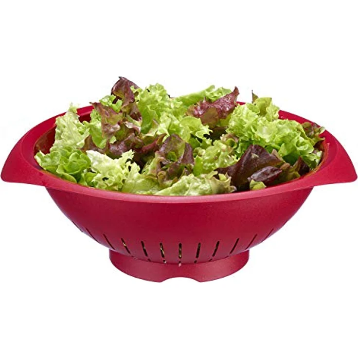 Westmark Seiher mit breitem Rand, Innendurchmesser: 25 cm, Kunststoff, Rot, 2424227R – Bild 5
