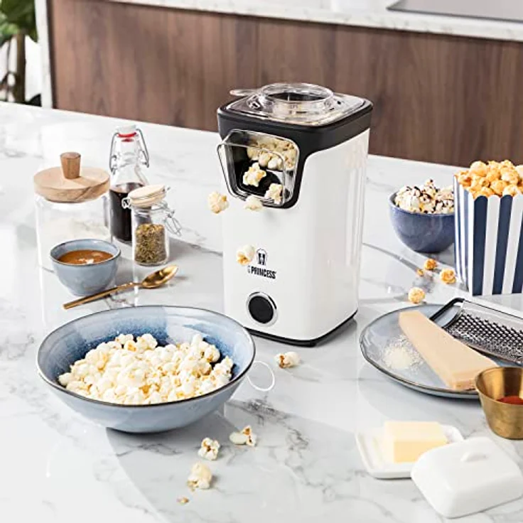 Princess Popcornmaschine - Popcorn per Heißluft, mit transparentem Deckel, Nachfüllöffnung, 1100 Watt, 292986 – Bild 2
