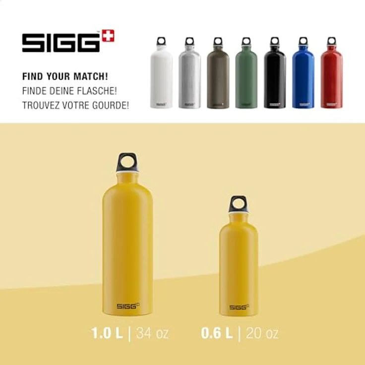 Sigg Unisex – Erwachsene Mustard Touch Wasserflaschen, Gelb, 1 – Bild 5
