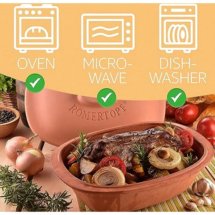 Römertopf Bräter Trend Keramik Dampfgarer 3,5 L – Bild 6