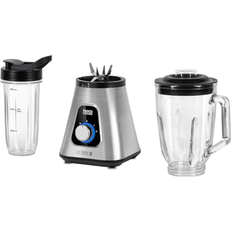 Teesa Easy EXPERT GO Bechermixer TSA3549, 1300 W, 1,5 l Glasbecher, 6 Edelstahlklingen, Eiszerkleinerungsfunktion, BPA-frei – Bild 4