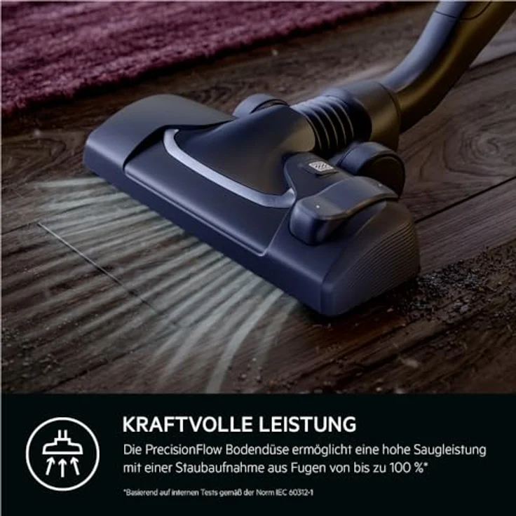 AEG AB61C2DB Bodenstaubsauger mit Beutel, 650 Watt, 12 m Aktionsradius, Denim Blue – Bild 4