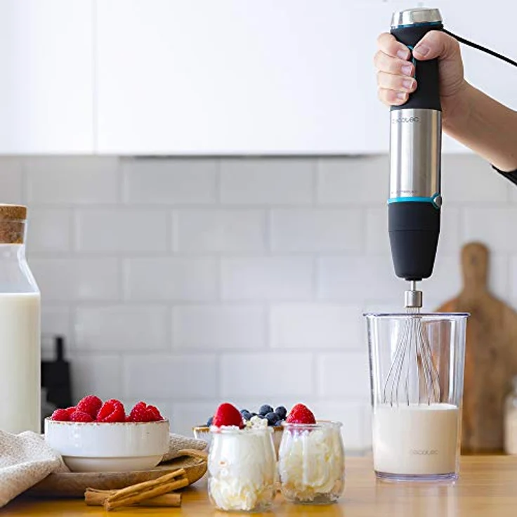 Cecotec Handrührgerät Power TitanBlack 1200 XL Cream Stabmixer 1200 W, 0,8 Liter, inkl. Schneebesen,silber, schwarz – Bild 4