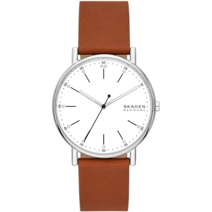 Skagen Herrenuhr Signatur Quartz/3 Zeigerwerk 40 mm Gehäusegröße mit Lederarmband SKW6903 – Bild 1
