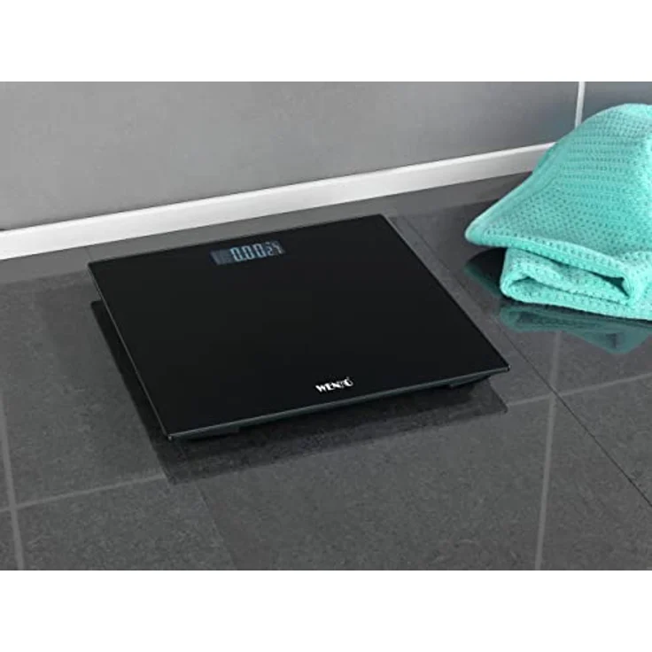 Wenko Personenwaage LCD Schwarz, digitale Körperwaage mit LCD-Display – Bild 5