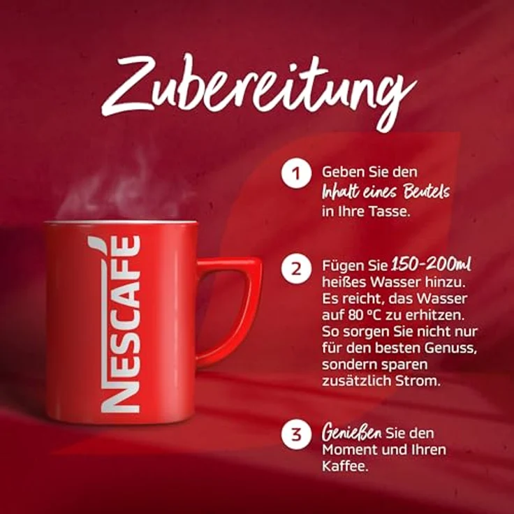 Nescafé Classic, erlesener Instant-Bohnenkaffee, lösliche Kaffee-Sticks, koffeinhaltig, vollmundig & aromatisch (10 x 2 g ) – Bild 5