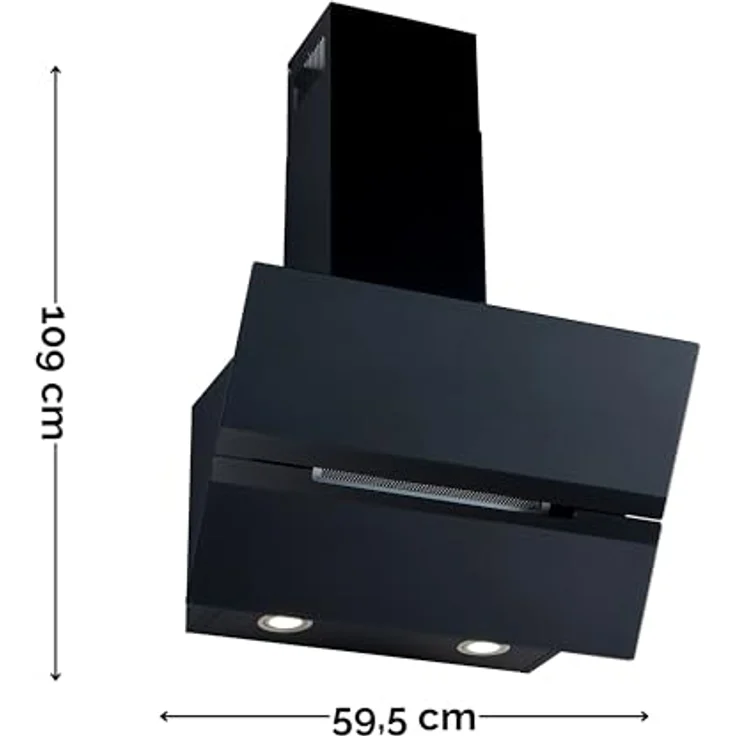 PKM Dunstabzugshaube S50-60ABP | schwarz | 60cm Breite | Auto-Opening Funktion – Bild 5