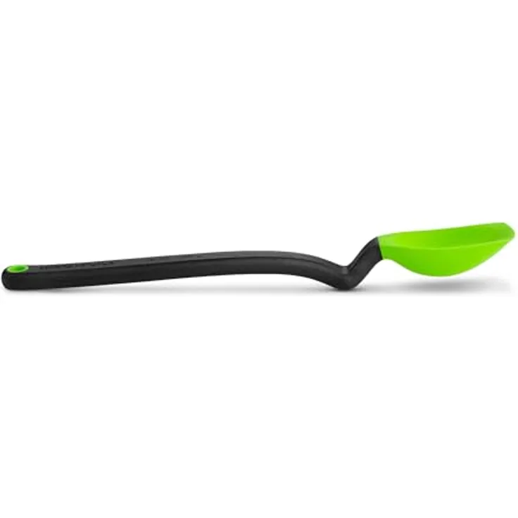 Dreamfarm Mini SUPOON Silikon Kochlöffel, flexibler Teigschaber in Grün, hitzebeständig bis 250°C, spülmaschinenfest, BPA-frei