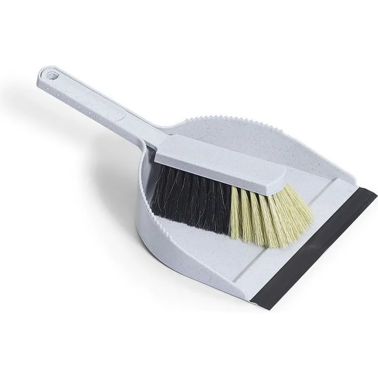 Nölle Kehrgarnitur Haarmischung Granit, Reinigungsset für Hartböden, ergonomischer Griff, moderne Design