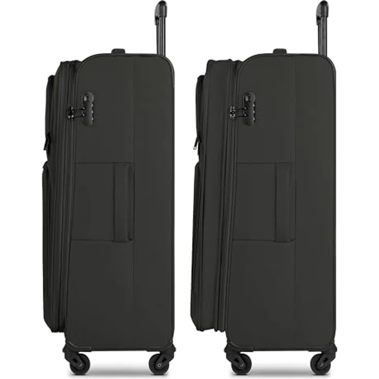 SMARTBOX großer Weichgepäck Check-in Koffer für Damen & Herren | Großer XL Trolley 46 x 31 x 78 cm | 4 Rollen & Zahlenschloss | erweiterbar mit Dehnfalte | leichte 3,6 kg (Edition 04) – Bild 2