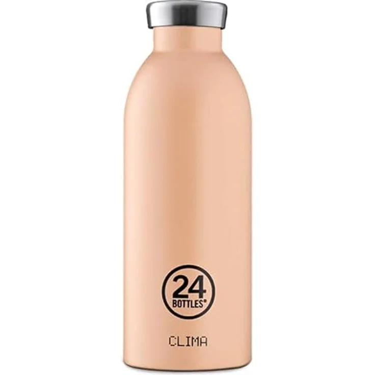 24Bottles Clima Bottle Thermosflasche aus Edelstahl 500ml | Vakuum isoliert, BPA frei | 12 Stunden heiß, 24 Stunden kalt | Desert Sand – Bild 2