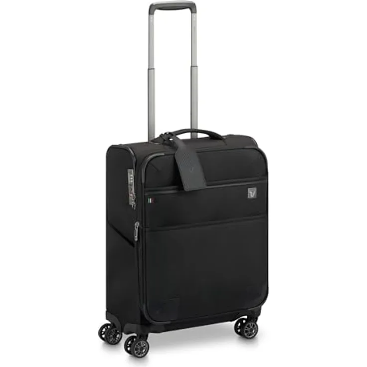 Roncato UNO Soft 3.0 Kabinen-Trolley 55x40x20/25 cm, erweiterbar, wasserabweisend, schwarz, 40 L, 2.85 kg