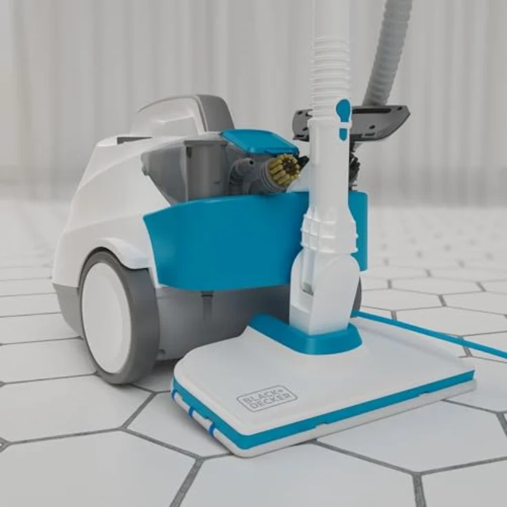 BLACK+DECKER 2300W Druck-Dampfreiniger Steam Ultra, beseitigt 99Prozent aller Haushaltkeime, abnehmbarer Tank, inklusiv 14-tlg. Zubehör, BHSMP2314 – Bild 3