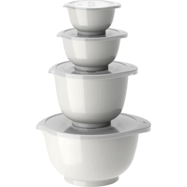 Rosti Margrethe Schüssel Set, Rührschüssel Set, 8-Teilig mit Kunststoff, 0,25-3 Liter, Weiß – Bild 1