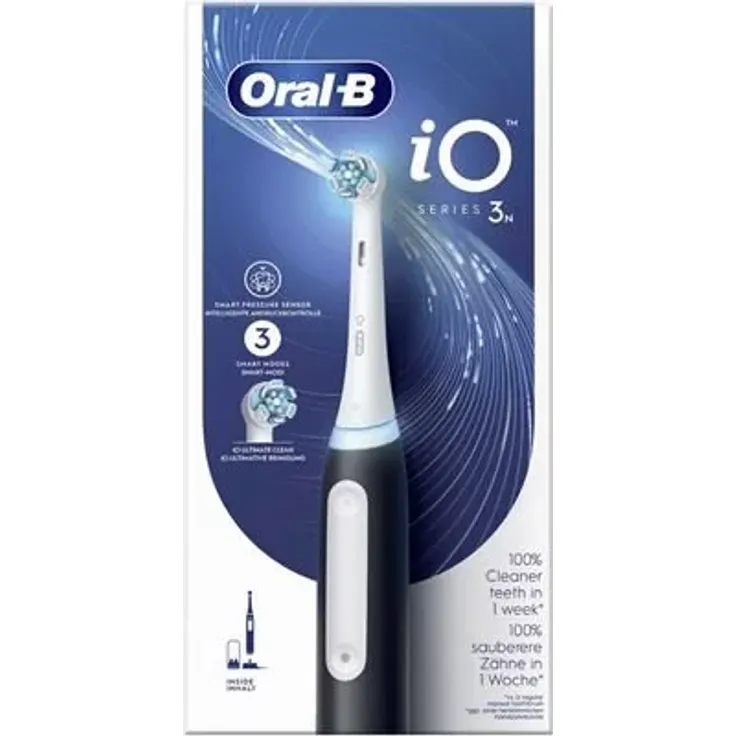 Braun Oral-B iO 3N Elektrische Zahnbürste, Schwarz, 1 Bürste – Bild 3