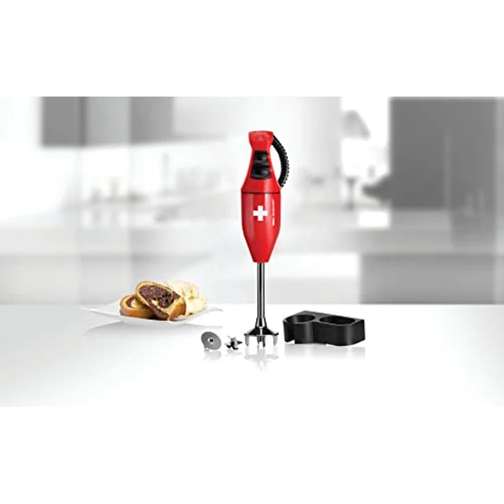 ESGE Zauberstab Stabmixer ESGE-Zauberstab E120 Select Premium-Set 902125, leistungsstarker AC-Motor, 7.000 oder 10.000 U/min, Multimesser, Schlagscheibe, Weiß/Rot – Bild 4