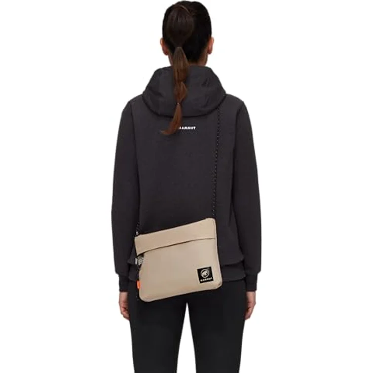 Mammut Xeron Sacoche, praktische Umhängetasche mit Bergprint und Safety Orange Elementen, Beige – Bild 5