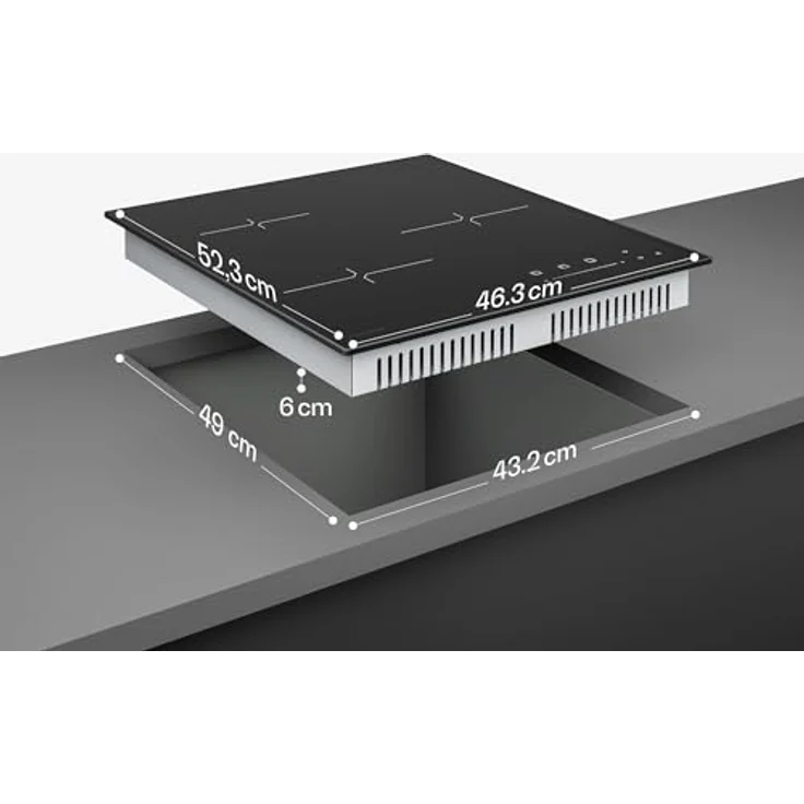 Klarstein Induktions-Kochfeld Velaire XFC503I-B1S, 3 Kochzonen 5500 W, Touch Timer, minimalistisches Design – Bild 7