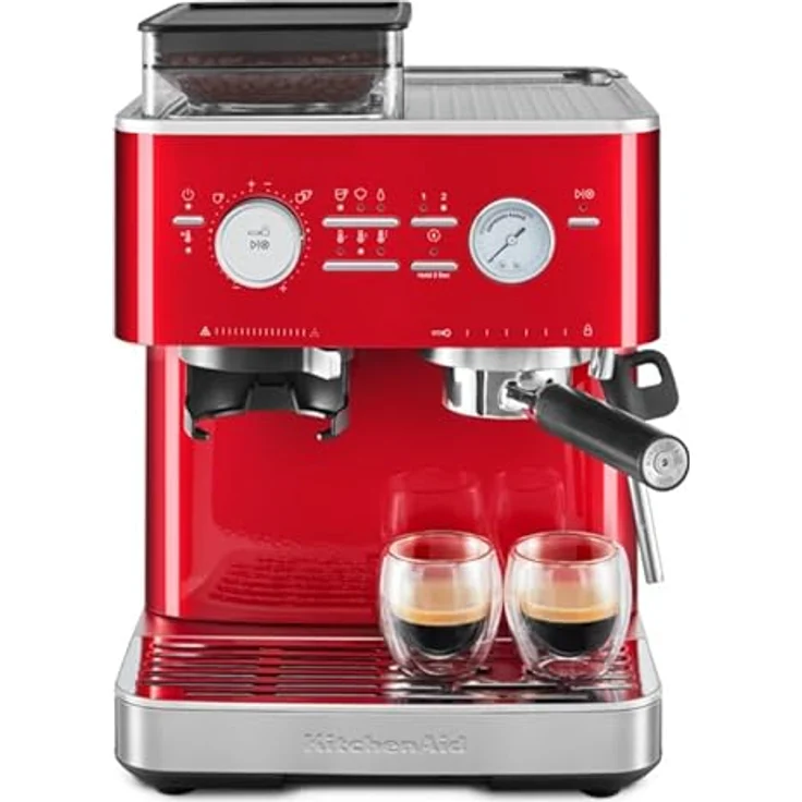 KitchenAid Kaffeehalbautomat 5KES6551 Espressomaschine mit Gratmahlwerk, PID-Temperaturregelung, Edelstahlgehäuse – Bild 6