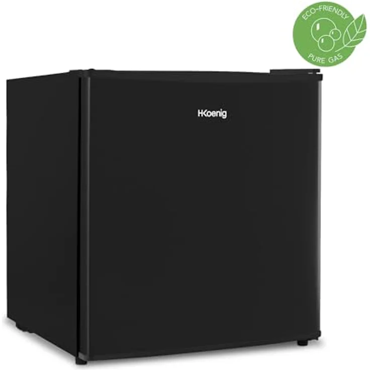 H.Koenig Mini-Kühlschrank FGX470 Schwarz, 45 Liter, Leise, Einstellbarer Thermostat, Eisfach, Verstellbare Füße, 39 dB – Bild 2