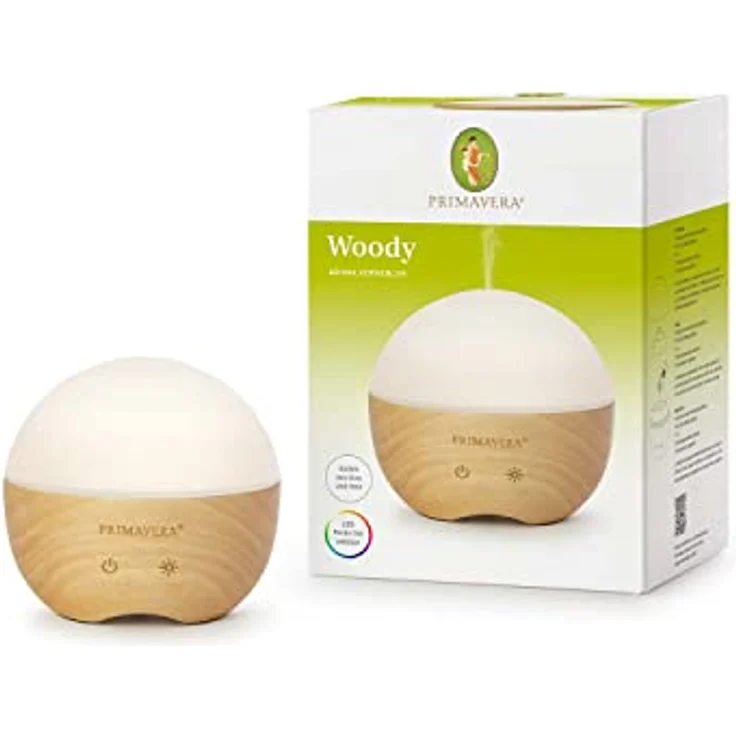 Primavera Aroma Vernebler Woody, Ultrasonic Diffuser aus Glas und Holz mit 7 Farben, für Räume bis 30 m², 120 ml Wassertank, automatischer Abschaltung – Bild 6