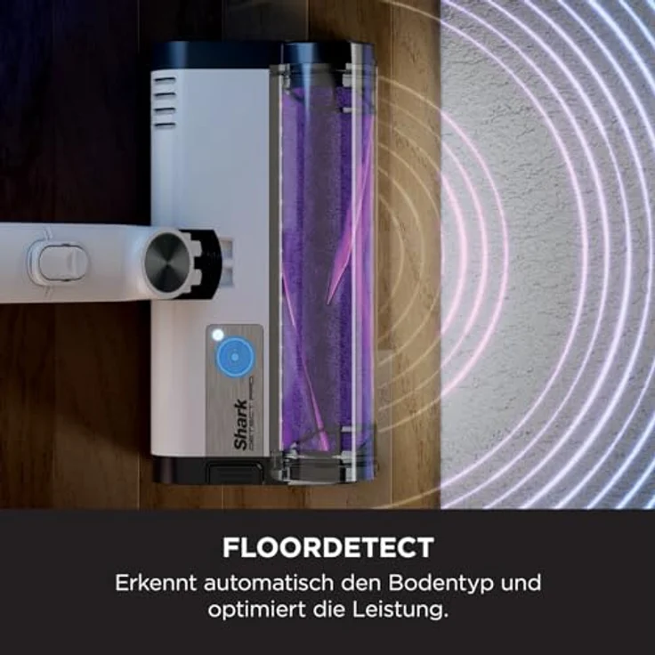 Shark Detect Pro Kabelloser Staubsauger mit FloorDetect, Anti-Hair-Wrap-Technologie, 60 Min Laufzeit, Staubsauger kabellos mit Fugendüse, starke Saugleistung, Weiß/Grau IW1611EU – Bild 4