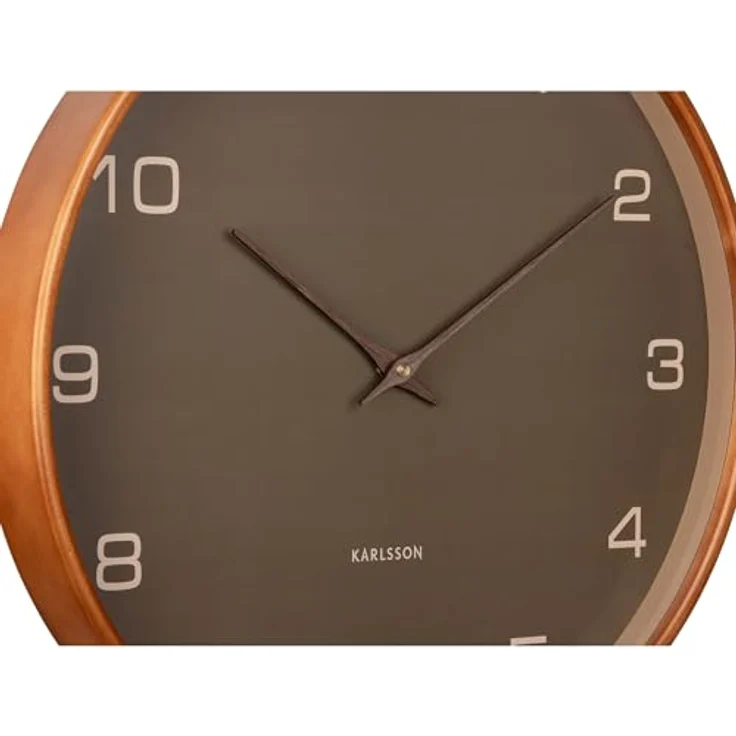 Karlsson Wanduhr Acento, moderne Wanduhren aus Sperrholz, grün, Ø40cm, rund, ideal für Wohnzimmer und Schlafzimmer – Bild 4