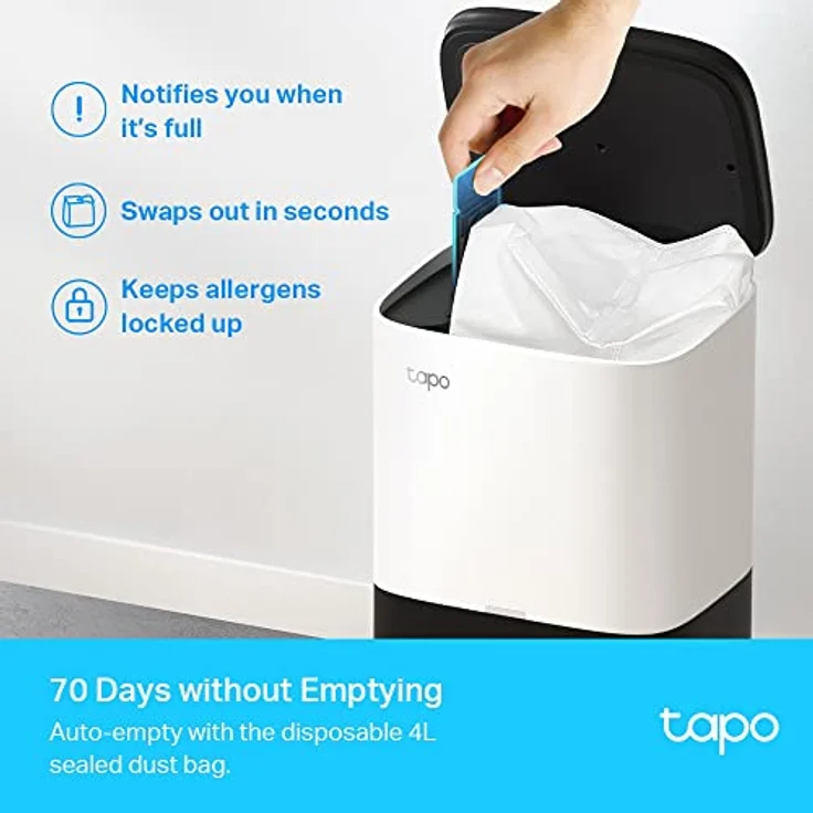 TP-Link Tapo RV30 Plus Saug&Wischroboter mit Smart AutoEmpty Dock(4L), LiDAR-Navigationsroboter, 4200Pa Saugkraft, 3h Dauerreinigung, 300 ml Wassertank, Flexibler Reinigungsplan, APP & Sprachsteuerung – Bild 5