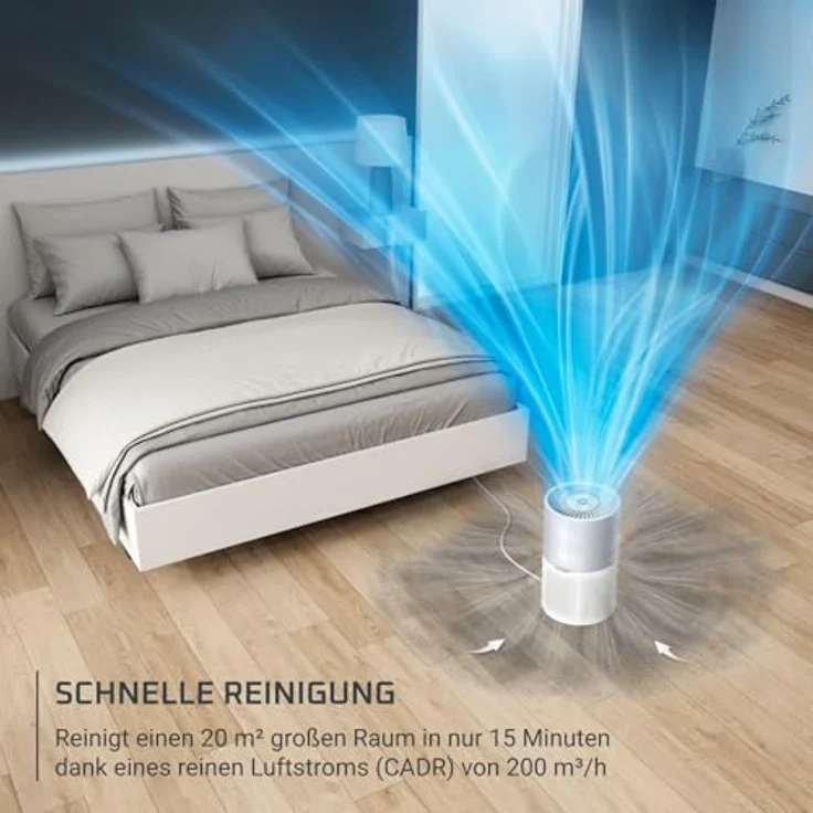 Rowenta PU2220, Luftreiniger mit 19 dB Geräuschpegel, 200 m³/h, Echtzeit-Luftqualitätssensor und 3-in-1 HEPA-Filter – Bild 4