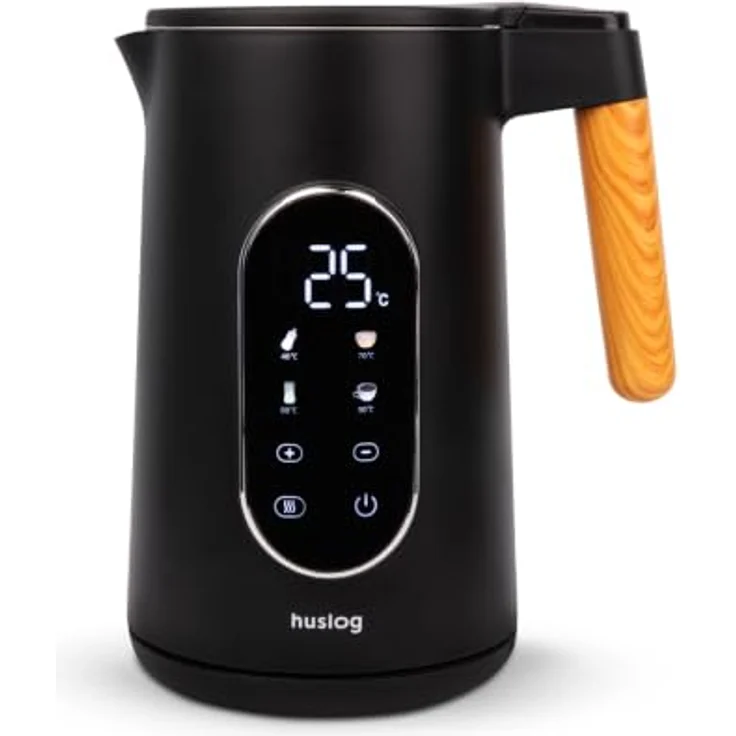 Huslog HUS1049 Wasserkocher, 1,7L mit Touch-Panel und Holzgriff, 2200W, modernen Design – Bild 1