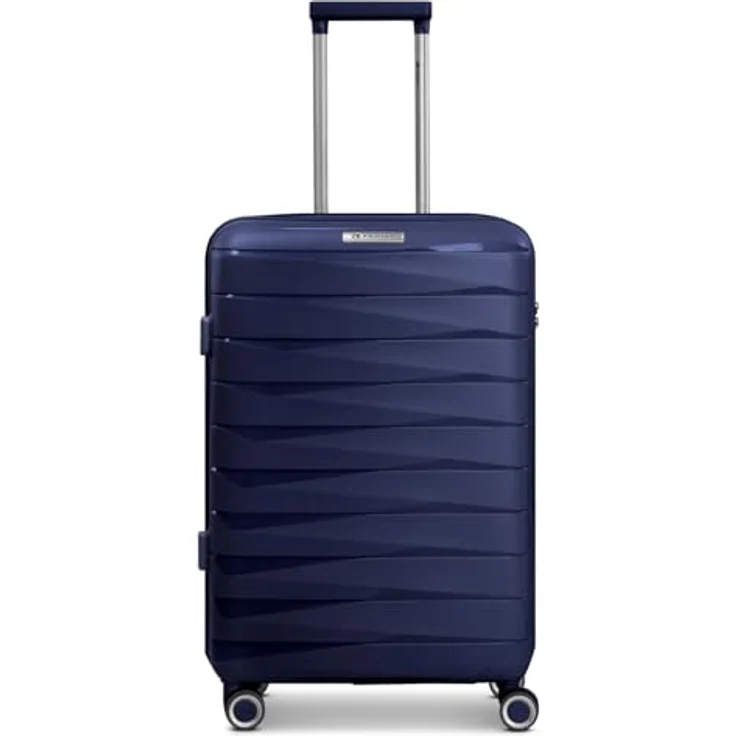 Franky London Serie Trolley, mittelgroßer Hartgepäck Check-in Koffer 42 x 24 x 65 cm, 59 Liter Volumen, 4 Doppelrollen & Zahlenschloss, robustes Polypropylen für Damen und Herren – Bild 2