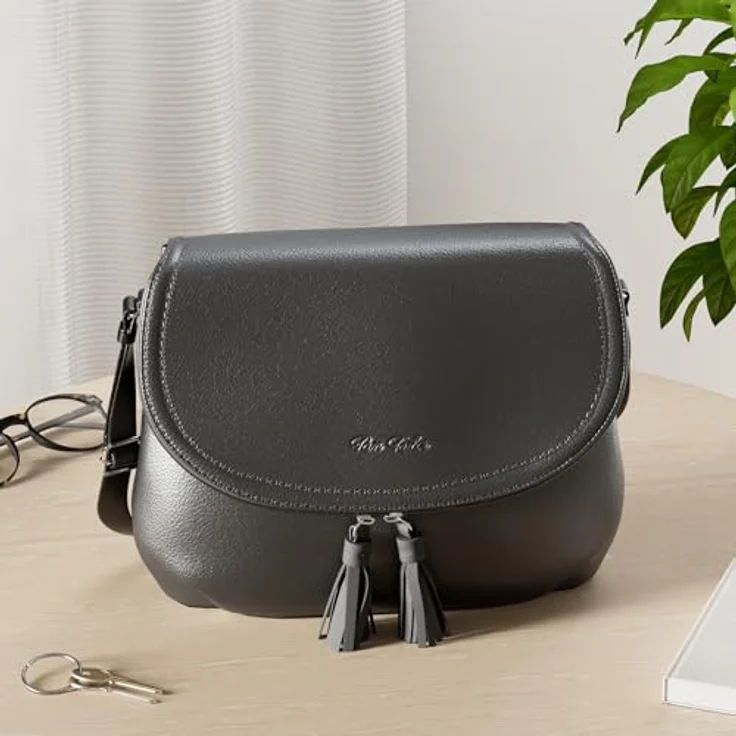 TOM TAILOR Umhängetasche LARY, Crossbody Bag mit modischen Quasten am Zipper – Bild 2
