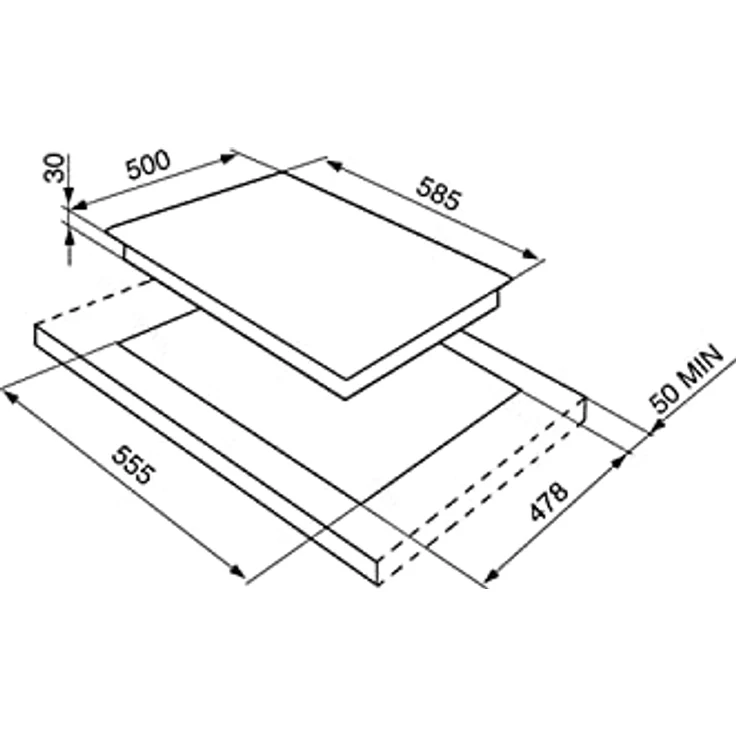 SMEG Gaskochfeld SELEZIONE S64S, Edelstahlfarben/schwarz, 4 Brenner mit bis zu 3100 W, emaillierte Gitterroste – Bild 2