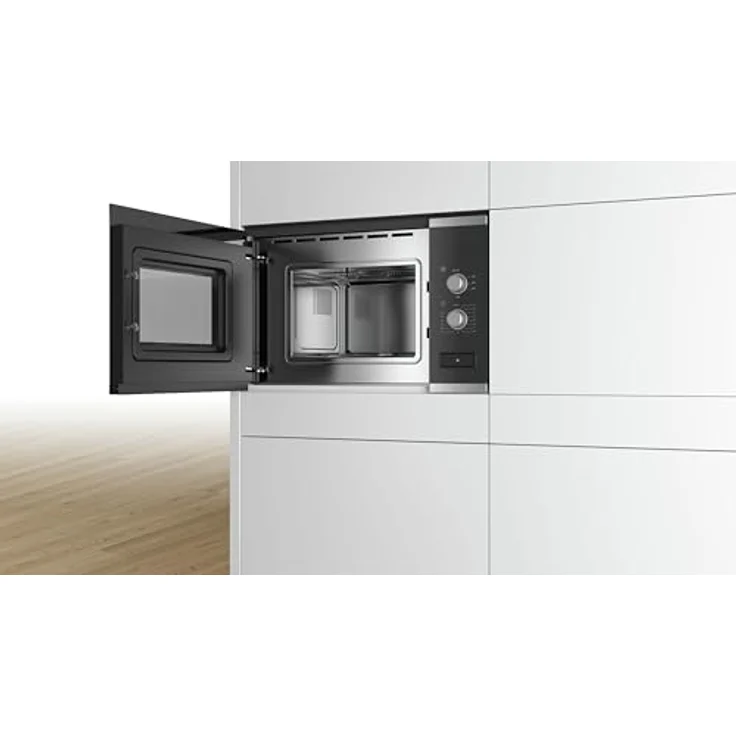 Bosch BFL520MS0 Einbau-Mikrowelle, Kombigerät, 20 Liter Garraum, 800 Watt, Schwarz, Edelstahl – Bild 4
