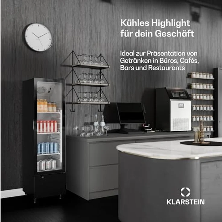 Klarstein GrandCooler 180L, Gastro Getränkekühlschrank mit LED-Innenbeleuchtung, 163.5 cm hoch, 43 cm breit – Bild 5