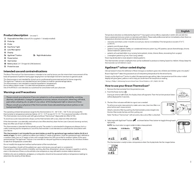 Braun ThermoScan 7+, Ohrthermometer mit Age Precision Technologie, Nachtmodus und Lautlosmodus – Bild 9