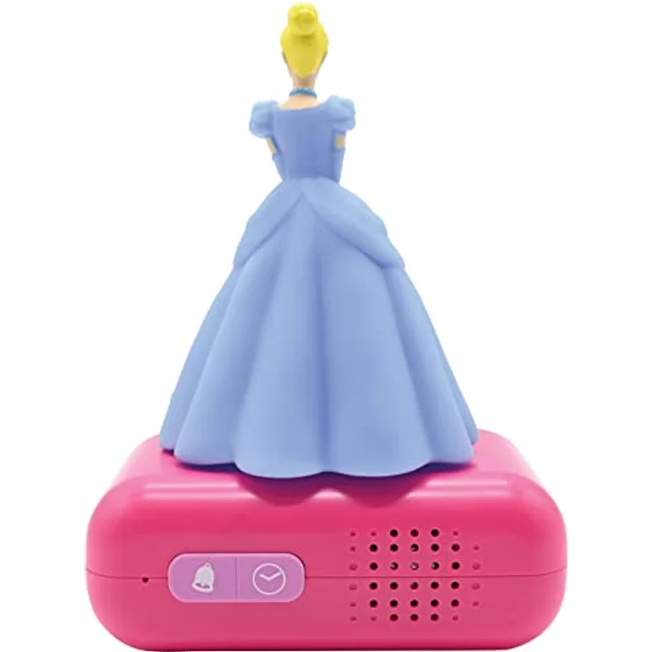 Lexibook Cinderella Digitalwecker, Wecker mit 3D Nachtlicht, Schlummerfunktion, rosa/blau – Bild 2