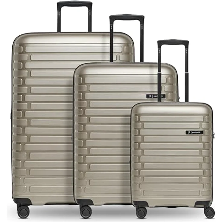 Pactastic Hartschalen Koffer-Set 3-teilig | hochwertiges Polypropylen Material | mit Dehnfalte erweiterbar um 5 cm | 4 Doppelrollen & TSA-Schloss für Damen & Herren (Collection 04) – Bild 1