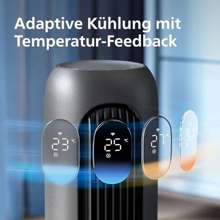 Philips 7000 Series CX7550/01, Smart Turmventilator mit Aromatherapie, Timer-Funktion, Fernbedienung, DC-Motor, Dunkelgrau/Metall (30 Watt) – Bild 5